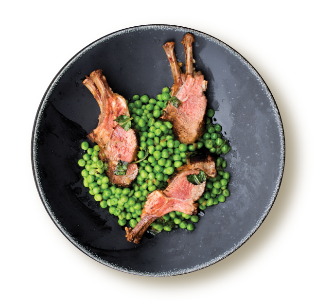 lamb and peas dish