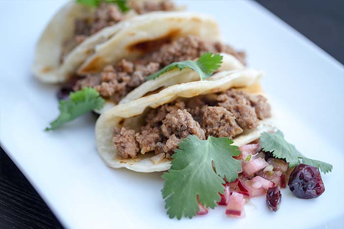 three goat tacos